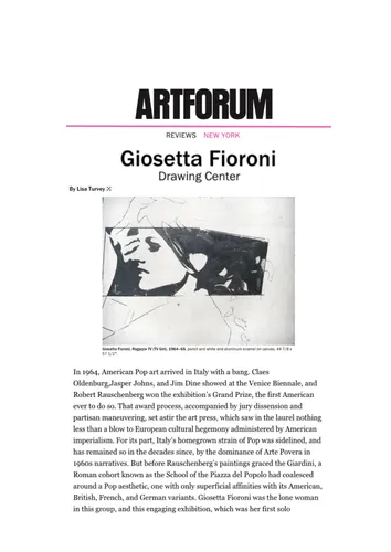 Giosetta Fioroni, Drawing Center