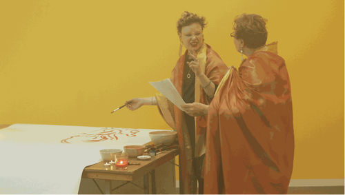 Space for Becoming a Tiger, Video of a performance, 16-9, 9 min, commissioned by Witte de With Center for Contemporary Art, Rotterdam. Photo credit Andrea Éva Győri