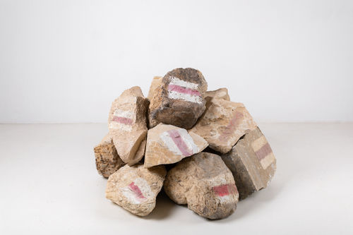 Ella Littwitz, The Path, 2021, Trail mark stones