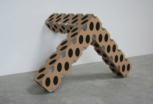 Gay Outlaw, "Three-legged Inversion (Version One)," 2005, cardboard, paper, glue, 34 x 57 x 40 inches