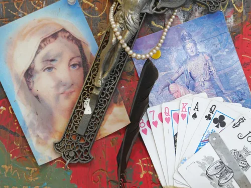 William T. Wiley, "Momma's Cross with Jesus," 1995