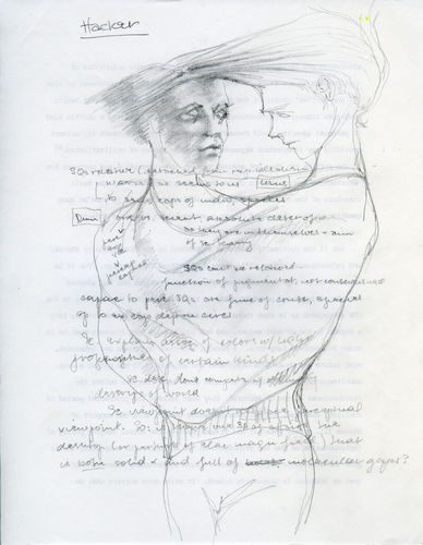 Adrian Piper, Het Luv: The Problem #4, 1985, graphite on white Bond paper w/ typed text on back, 11 x 8.5 inches, Collection Adrian Piper Research Archive Foundation Berlin. © APRA Foundation Berlin