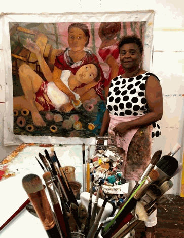 Philemona Williamson in her Studio