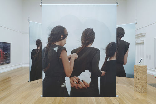 Iranian photographer Hoda Afshar’s supersized portraits series In Turn forms the centrepiece of the exhibition. Photo by Jo Underhill