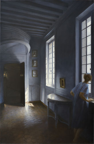 L'indiscrète, oil on canvas, 92 x 60cm, by Geneviève Daël