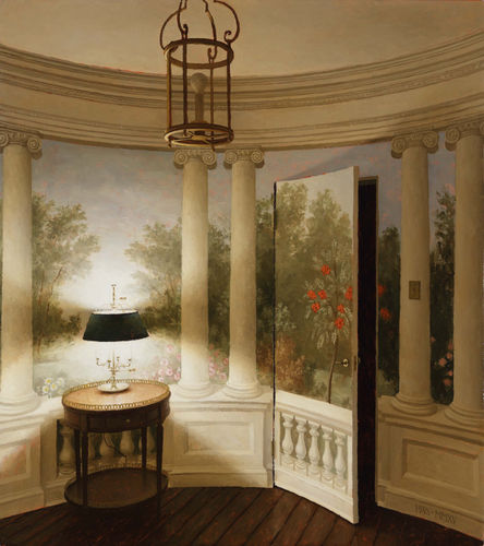 Round Room, oil on board, 18 x 16ins (45.7 x 40.6cm), by Harry Steen