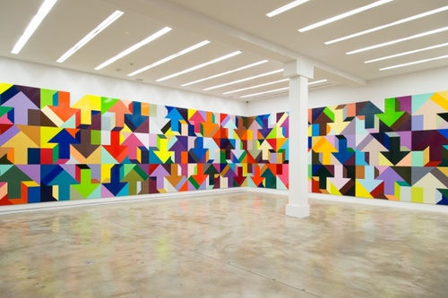 Tony Tasset. Installation view of “Me and My Arrow” at Kavi Gupta Gallery, Winter 2016.