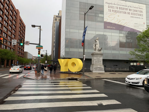 Installation view, Deborah Kass, OY/YO 2022. Weitzman National Museum of American Jewish History, Philadelphia, PA.