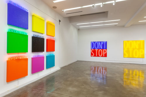 Installation view, Deborah Kass, Painting and Sculpture, 2020/21. Kavi Gupta | Elizabeth St.