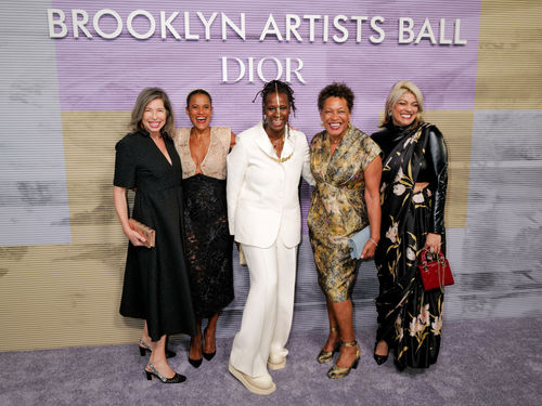 Brooklyn Museum’s Director Anne Pasternak, Mickalene Thomas, Carrie Mae Weems. Photo credit: Ben Rosser/BFA.com.