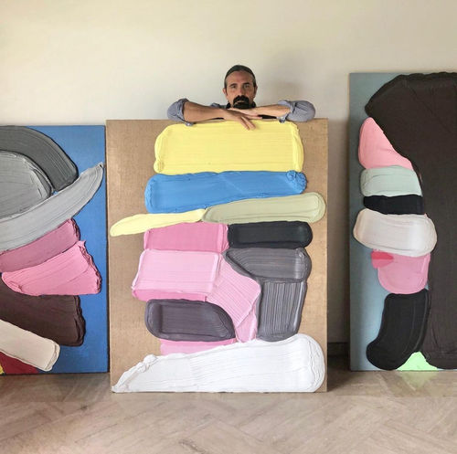 Jose Lerma, Impersonator, 2021. Acrylic on burlap, 30 × 24 in, 76.2 × 61 cm. Courtesy of the artist.