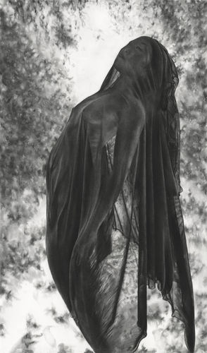 Stephanie Inagaki Apparitions I, 2017 Charcoal 25 x 42 in.