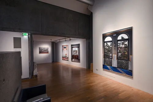 Marwan Bassiouni on view at 'UNBELIEVABLE – Contemporary Art in the Spheres of Religion', at Municipal Gallery, Bietigheim-Bissingen, Germany. Image courtesy of Sabine Bloch.