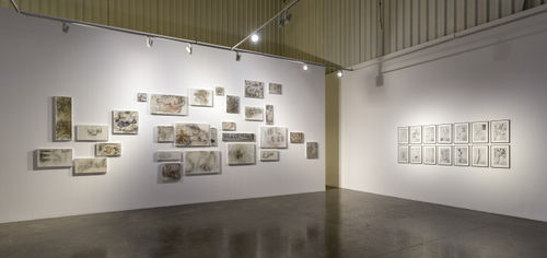 Installation view of 'But Still Tomorrow Builds into My Face'