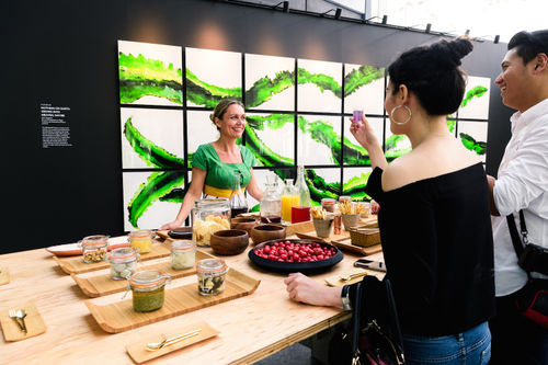 Mamakan serving tasters of 'Treasure Island' at the National Museum of Singapore