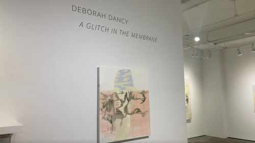 Deborah Dancy abstract painting on gallery wall