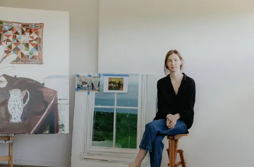 Sally in the Nancy Fairfax AIR Studio, photo by Aaron Chapman.