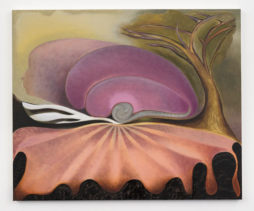 Kristy Luck, "becoming a place," (2021). Oil on linen, 35 x 42 inches.