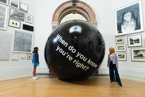 When do you know you’re right? (2025), Ryan Gander; Installation view of the Summer Exhibition 2025, at the Royal Academy of Arts, London, 17 June - 17 August 2025. Photo: ©️ Royal Academy of Arts, London / David Parry