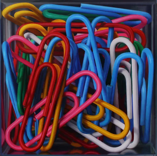Clip Box Oil on board 120 x 120 cm