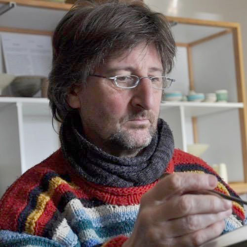 Peter Wills at work in his studio