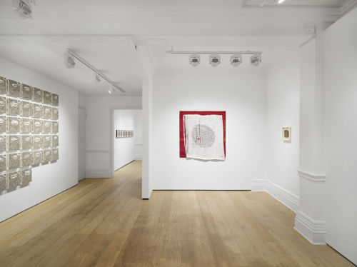 Installation view: The Resistance of Pen and Paper, 2023, Richard Saltoun Gallery, London, UK