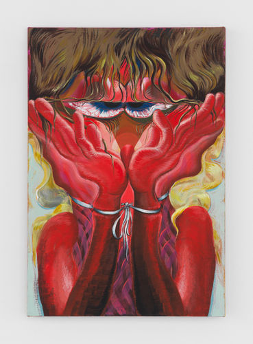 Bridget Mullen, Free to Be You and Me, 2021, Flashe and acrylic on linen, 22 × 15 in.