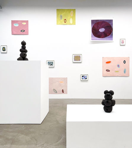 Installation view of 'Fruits of Labor' by Ruth van Beek & Mariken Wessels at The Ravestijn Gallery