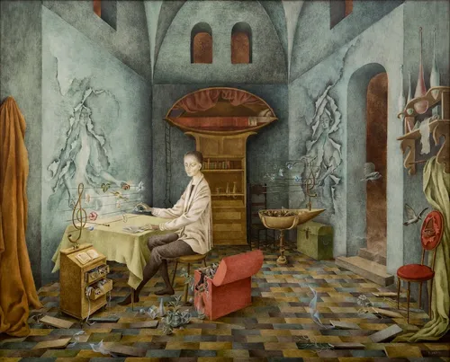 Remedios Varo, Armonía (Autorretrato sugerente) (1956). Image courtesy of Sotheby's