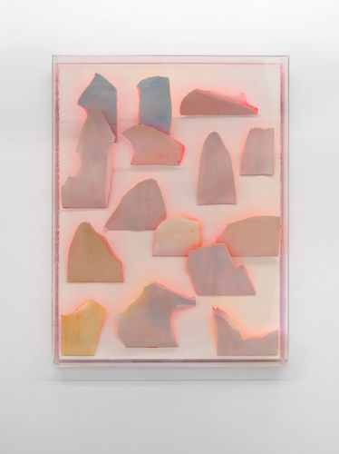 Senza Titolo, 2003, Plexiglass, steel wire, enamel and acrylic paint, watercolor on watercolor paper, cm 77 x 59 x 12.5