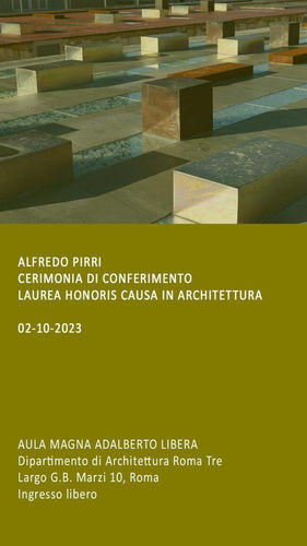 Laurea Honoris Causa in Architecture | Alfredo Pirri