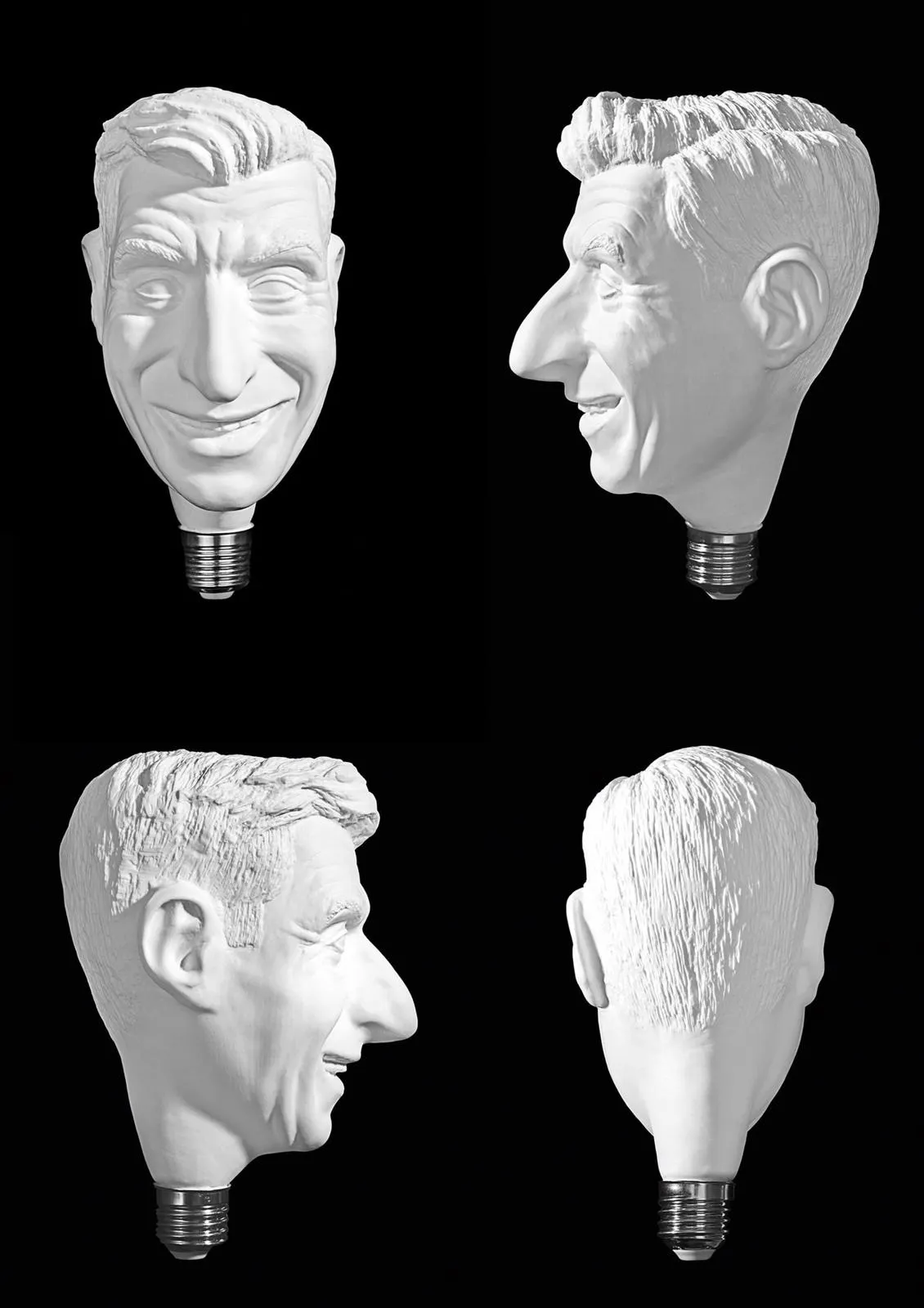 Maurizio Cattelan Yes!, 2019 Porcelain, LED lightbulb 7 x 5 x 3 3/4 in. (17.8 x 12.7 x 9.5 cm)...