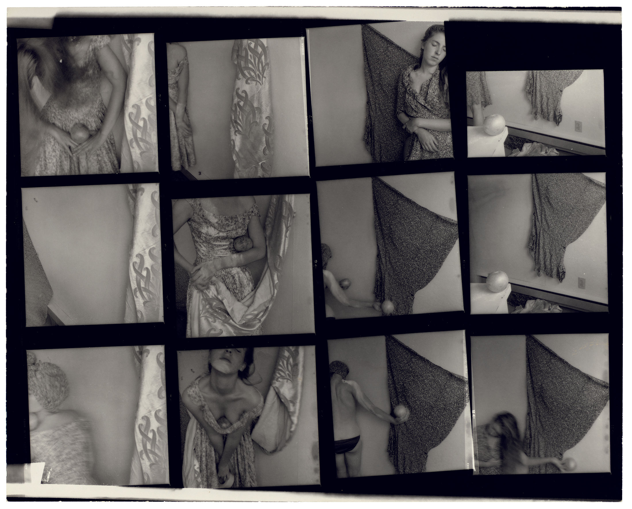 Francesca Woodman Contact sheet, MacDowell Colony, Peterborough, New Hampshire, c. 1980 Vintage gelatin silver print Paper: 8 x 10 in....