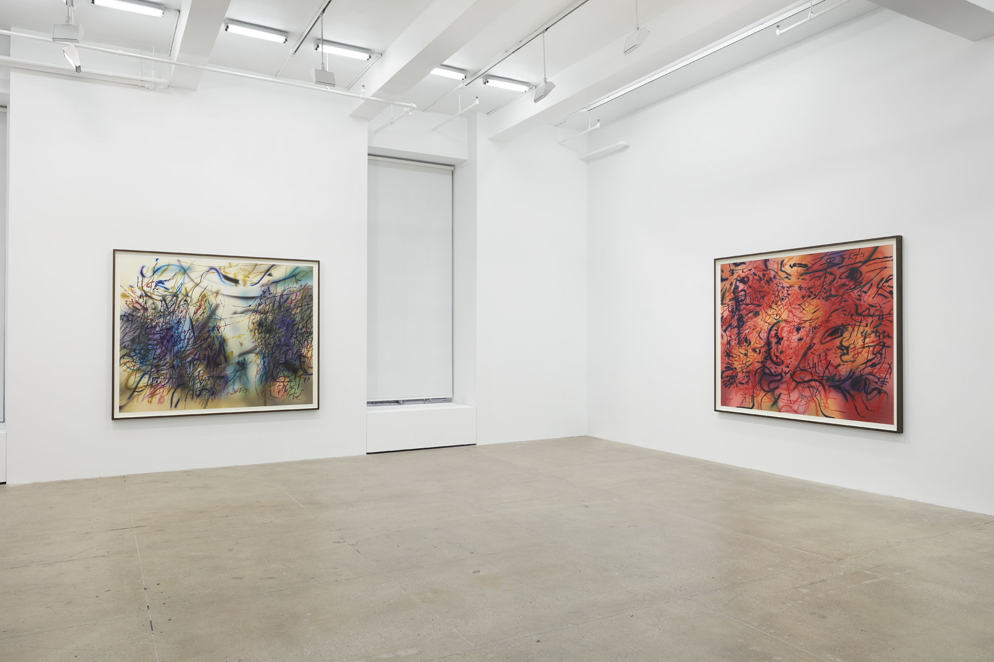 Installation view, Julie Mehretu, New York, 2020