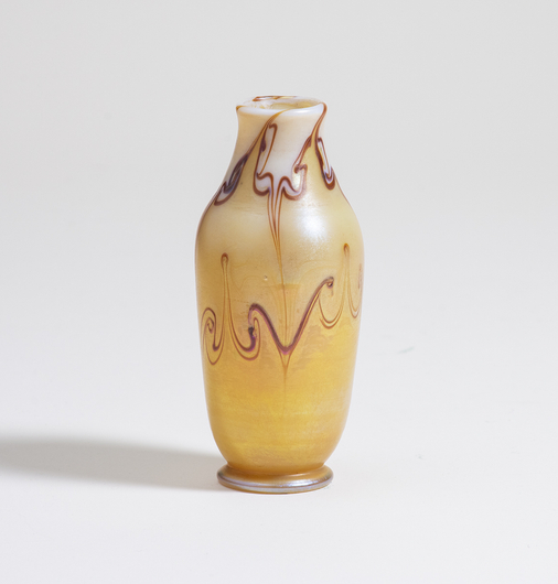 Early Decorated Favrile Glass Cabinet Vase