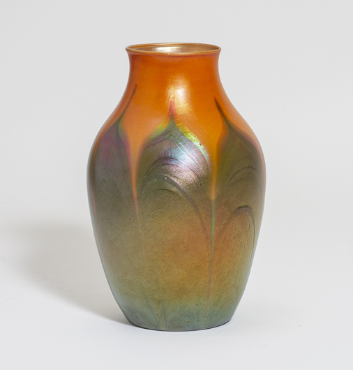 Favrile Glass Vase with Pulled Decoration