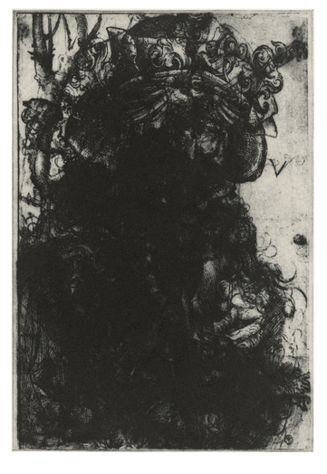 Glenn Brown, Layered Portrait (after Urs Graf) 1, 2008