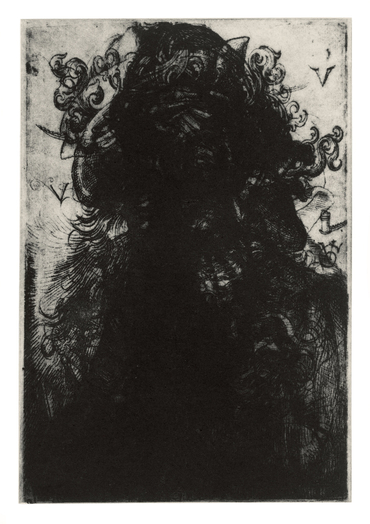 Glenn Brown, Layered Portrait (after Urs Graf) 3, 2008