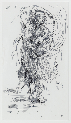 Glenn Brown, Drawing 26 (after Van Dyck/?), 2014