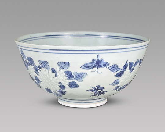 Chinese Blue and White Porcelain Bowl from the Hatcher Collection