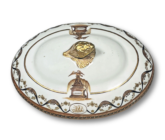 Chinese Export Porcelain Washington Memorial Cover for a Platter