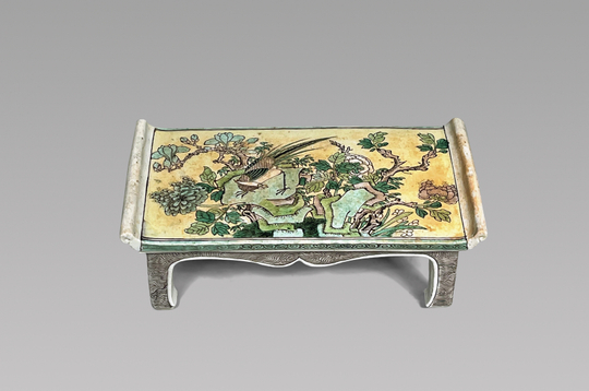 Unusual Chinese Famille Jaune Porcelain Taboret