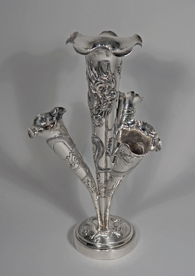 Chinese Export Silver Flower-Holder Centerpiece