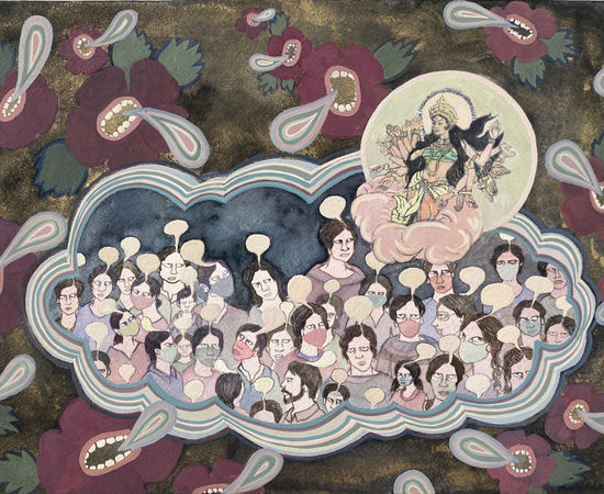 Dhruvi Acharya, Painting in the Time of Corona, 8 April 2020, lockdown day 15, 2020