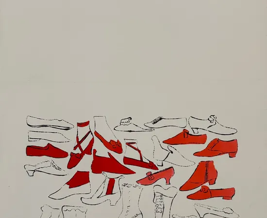 Andy Warhol, Cover for the portfolio „A la recherche du Shoe Perdu“., 1955
