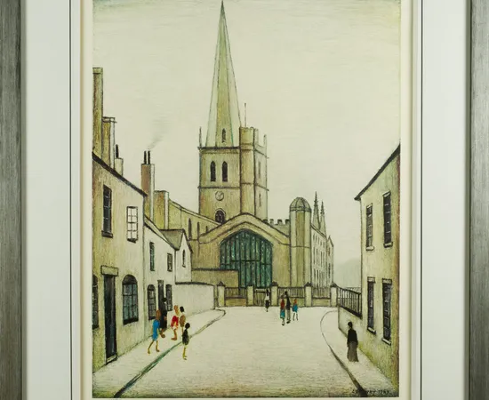 L.S Lowry, Burford Church , 1973