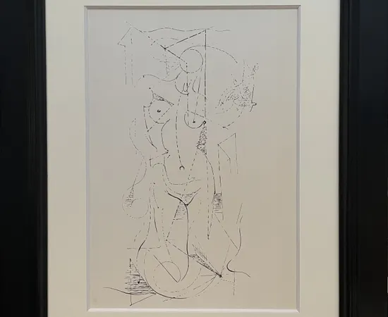 André Masson, Study for Femme tenant un oiseau, 1924