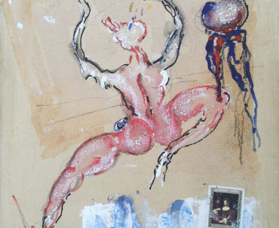 Dominique ZINKPE, Etats d'âme, Dessin secret 9, 2021