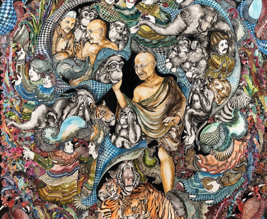 Nandan Purkayastha, Gandhi Preaching, 2021