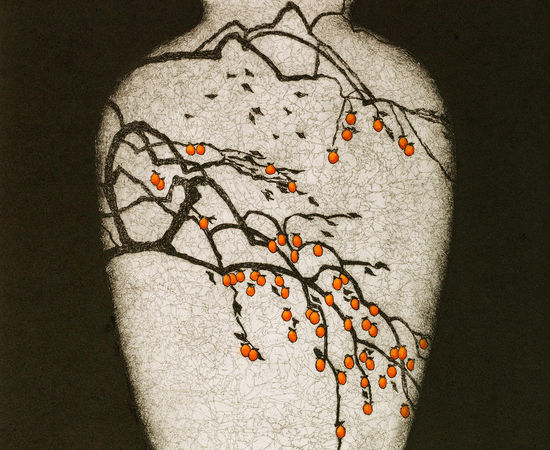 Sally Spens, Persimmon Tree, January in Kyoto